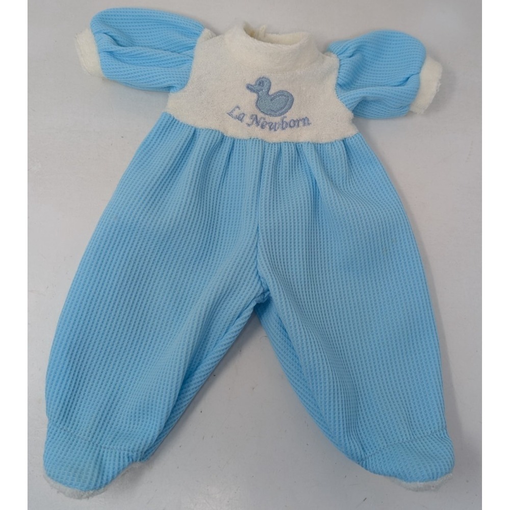 Berenguer La Newborn Reborn Baby Doll Bodysuit Terry Cloth Termal Waffle Blue